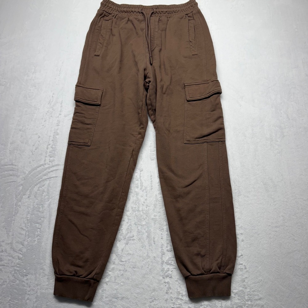 Gymshark Rest Day Cargo Joggers M Brown Mens Cotton Streetwear Sweatpants